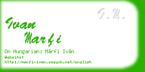 ivan marfi business card
